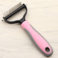 Dog knot remover comb for tangled fur