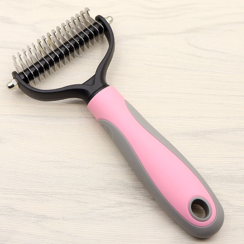 Dog knot remover comb for tangled fur