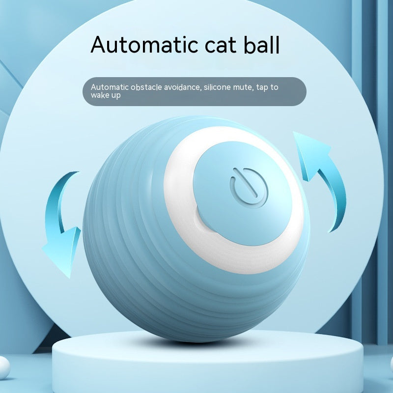 Smart cat rolling ball toy for indoor play