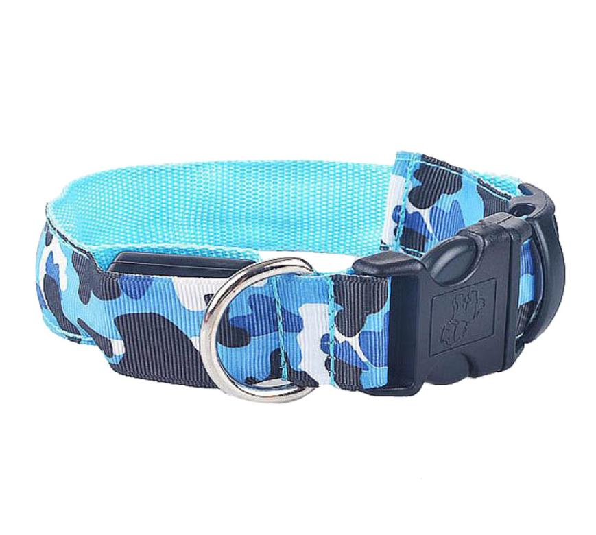 Luminous LED dog collar for night walking