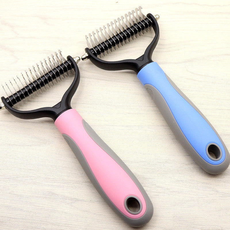 Dog knot remover comb for tangled fur