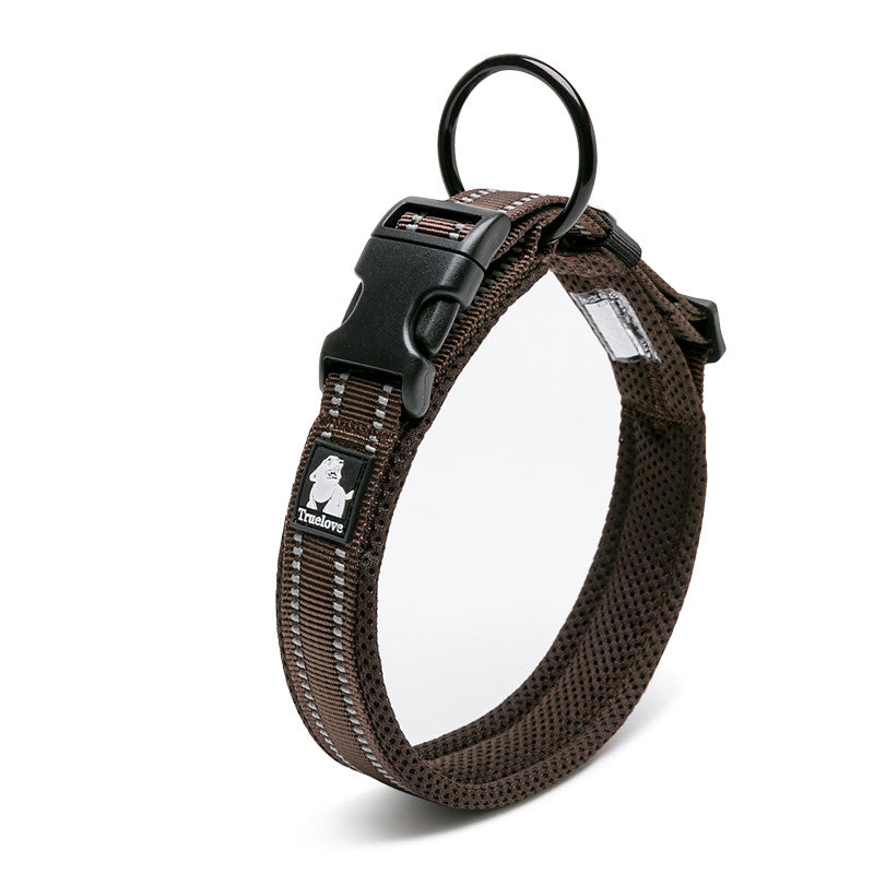 Reflective padded dog collar for dogs