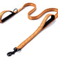 Reflective dog leash with two handles