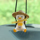 Cute anime duck car rearview mirror hanging pendant ornament