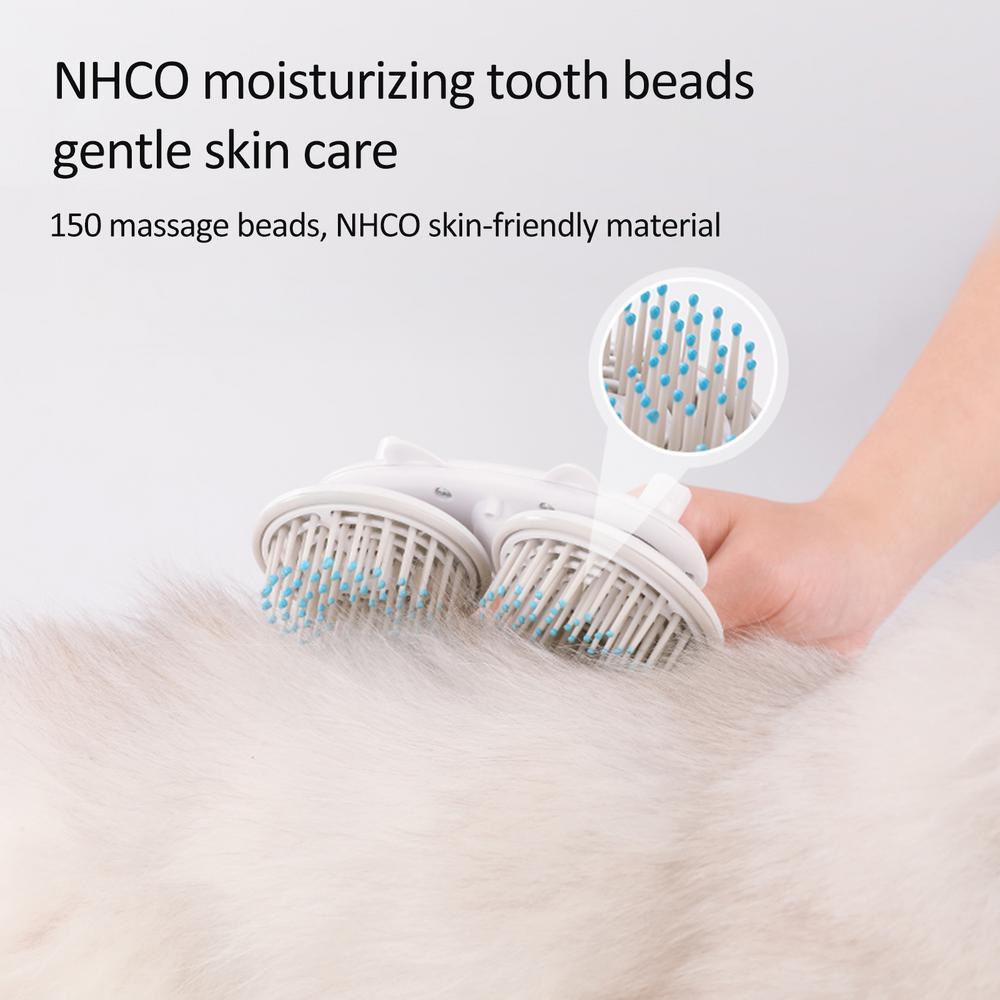 Double head pet grooming brush for loose hair removal