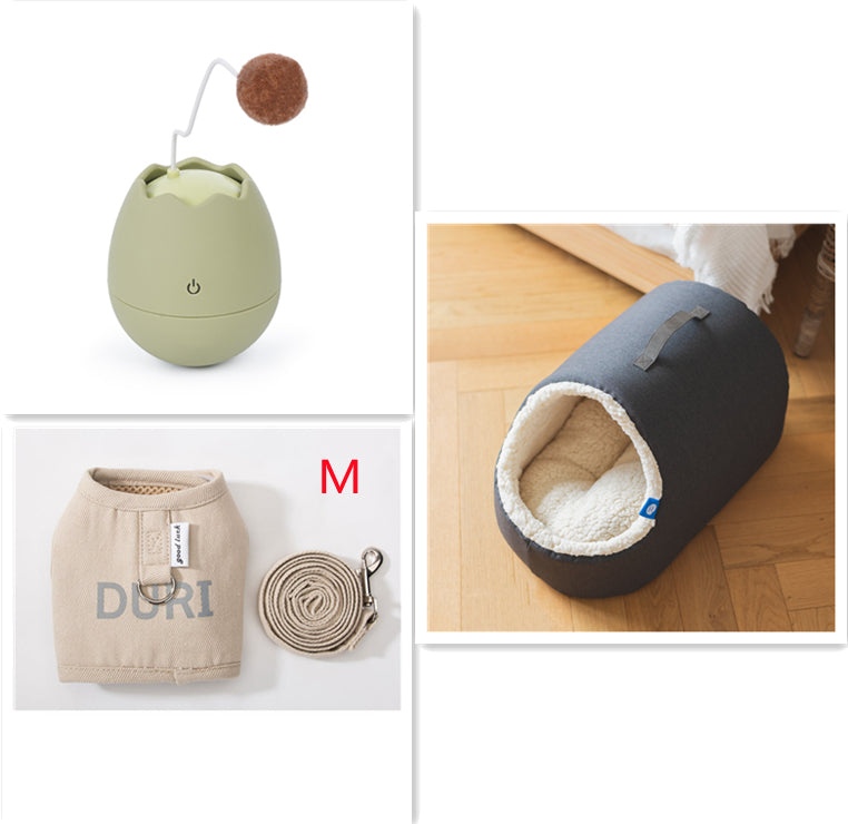 Interactive cat toy with rolling ball