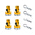 Metal magnetic car decor accessory set with strong magnet for vehicle decoration