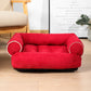 Soft plush pet sofa bed with padded support