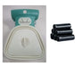 Foldable dog poop scooper with bag dispenser