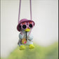 Cute anime duck car rearview mirror hanging pendant ornament
