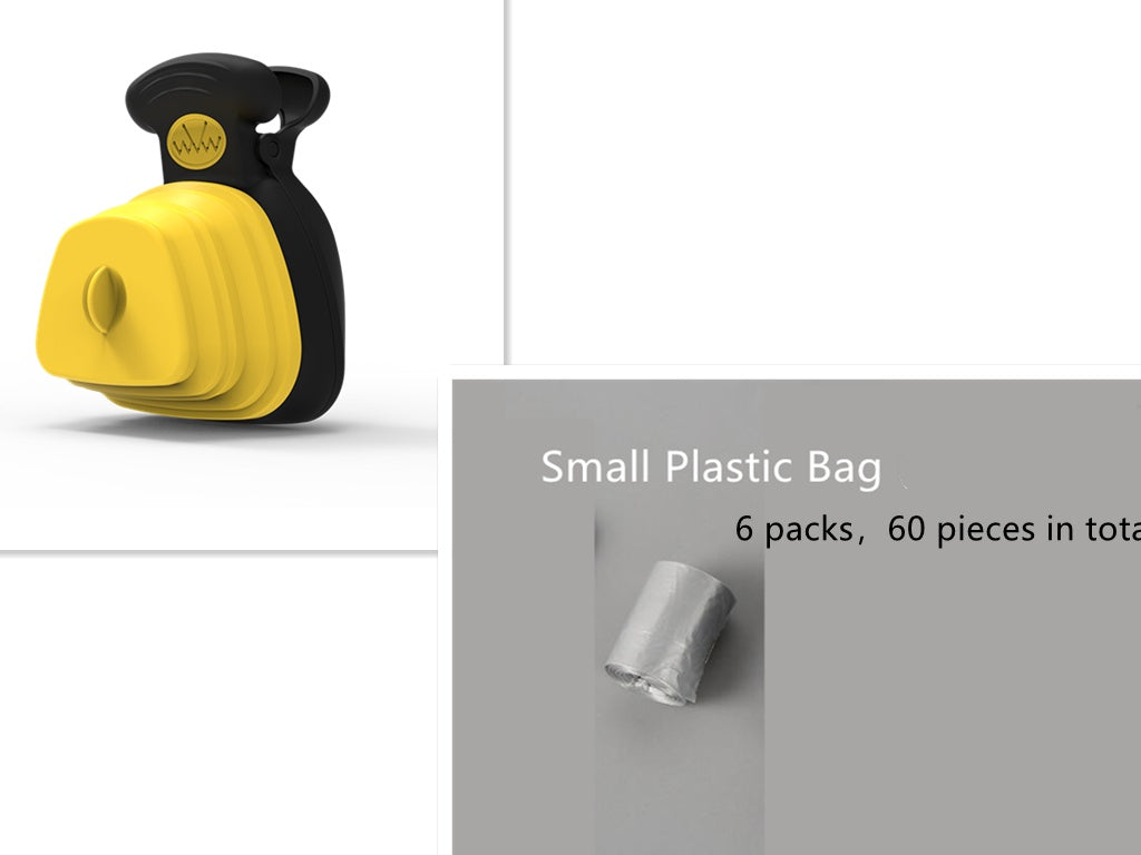 Portable dog waste scooper for outdoor walks