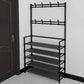5-level metal shoe rack tool-free setup multi-purpose shoes and boots organizer for entryway closet bedroom hallway home storage