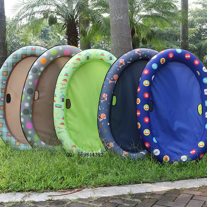 Inflatable dog pool float bed for swimming