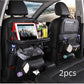 PU leather waterproof car seat back organizer with tray and storage pockets