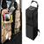 PU leather waterproof car seat back organizer with tray and storage pockets