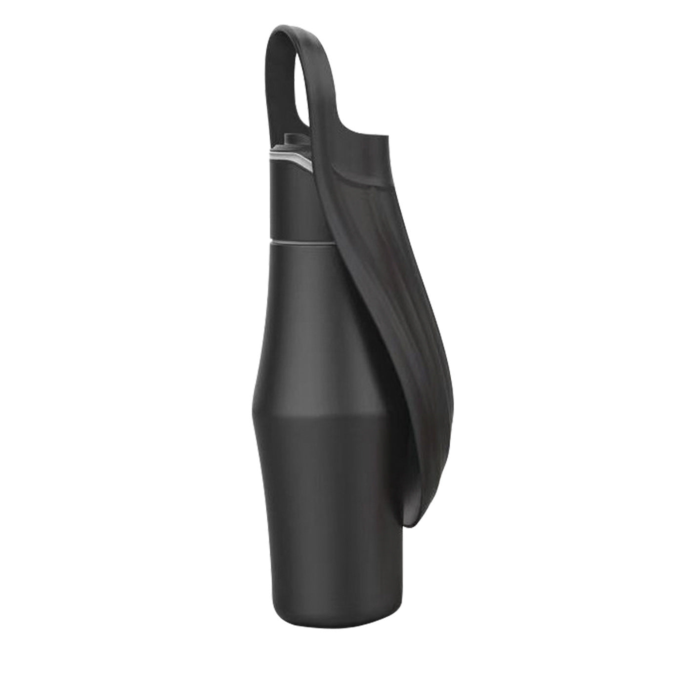 Portable dog water bottle with silicone drinking bowl