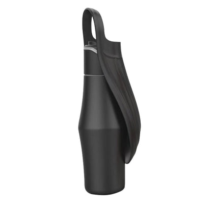 Portable dog water bottle with silicone drinking bowl