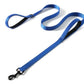 Double handle dog leash with reflective nylon