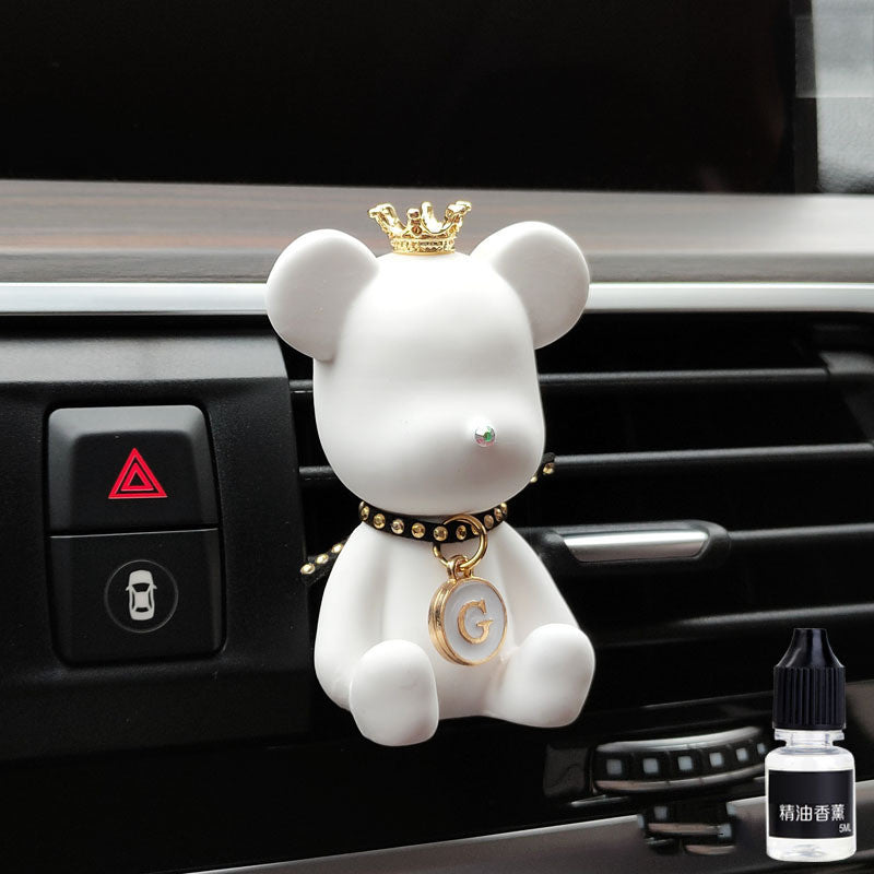 Cute bear car air vent perfume air freshener clip with essential oil