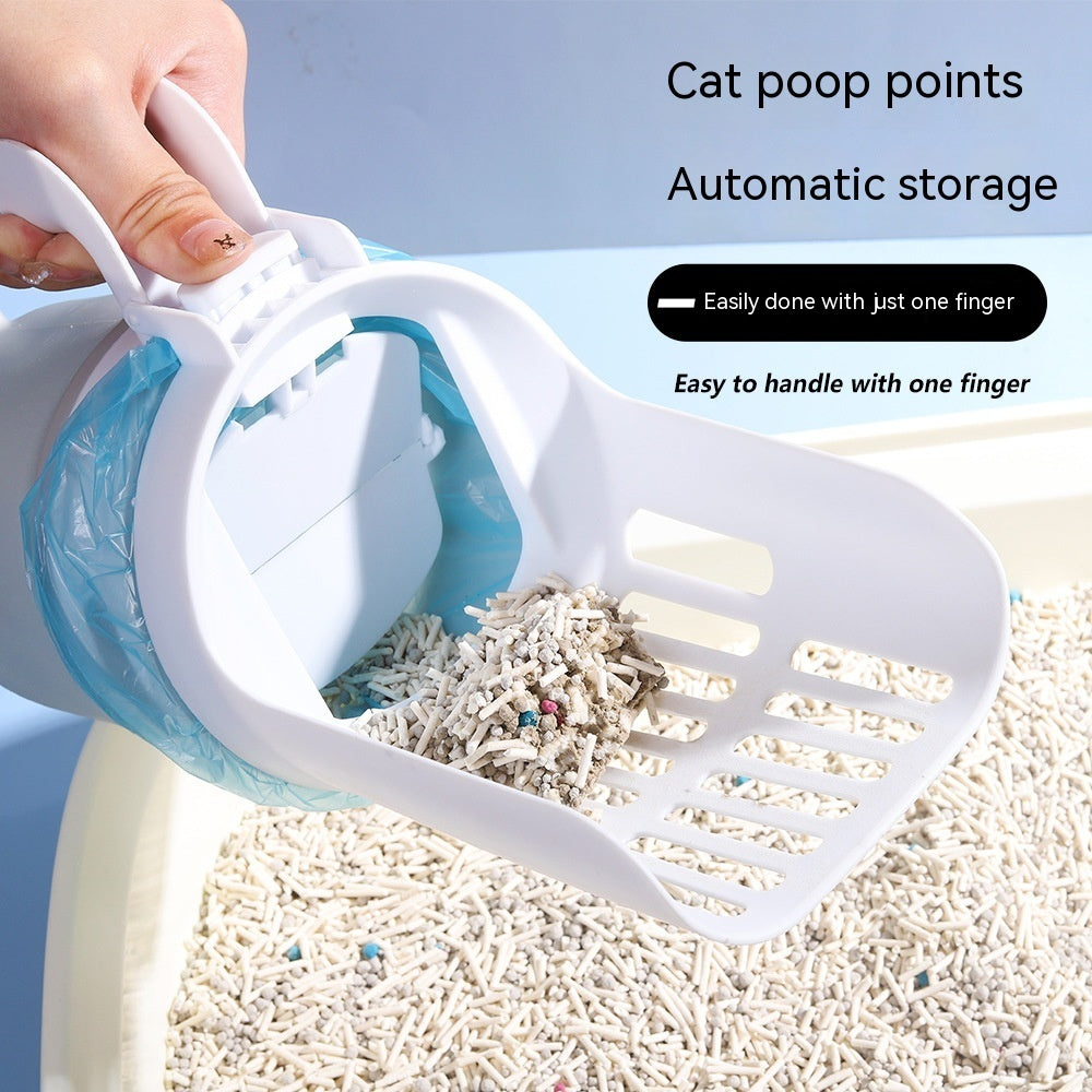 Widened cat litter shovel scoop for litter box cleaning