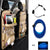 PU leather waterproof car seat back organizer with tray and storage pockets