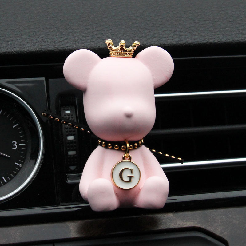 Cute bear car air vent perfume air freshener clip with essential oil