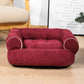 Soft plush pet sofa bed with padded support