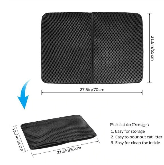 Honeycomb cat litter mat for clean floors