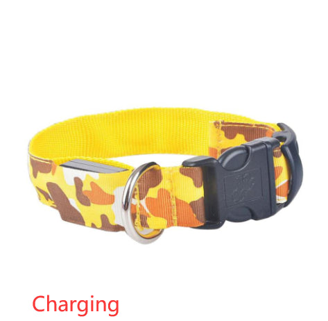 Camouflage LED pet collar with three light modes