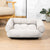 Soft plush pet sofa bed with padded support