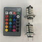RGB LED fog lights with remote control for car
