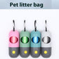 LED dog waste bag dispenser with poop scooper