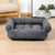 Soft plush pet sofa bed with padded support