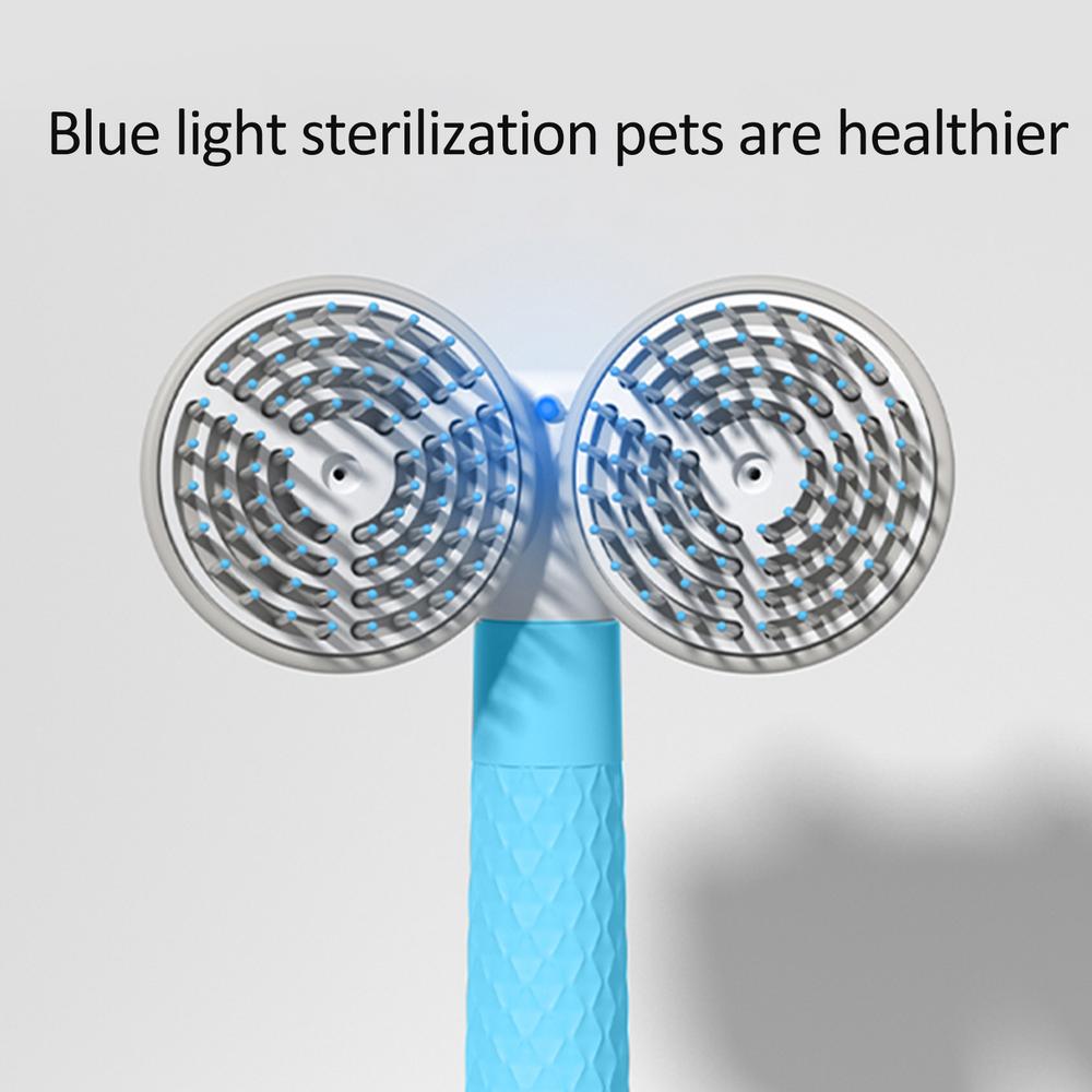 Self cleaning grooming brush for cats and dogs