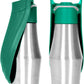 Portable dog water bottle with silicone drinking bowl