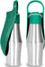 Portable dog water bottle with silicone drinking bowl
