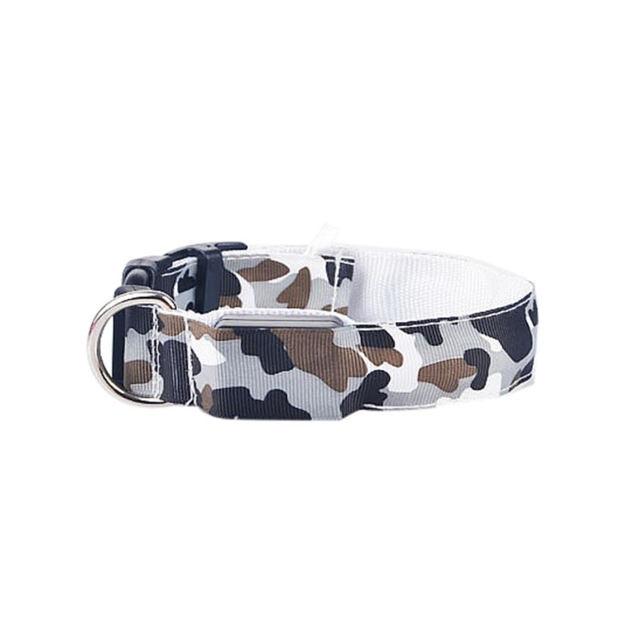 Camouflage LED pet collar with three light modes