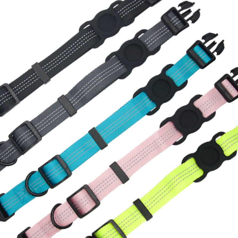 Dog collar tracker holder protective sleeve for pet tracking device