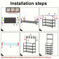 5-level metal shoe rack tool-free setup multi-purpose shoes and boots organizer for entryway closet bedroom hallway home storage