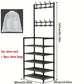 5-level metal shoe rack tool-free setup multi-purpose shoes and boots organizer for entryway closet bedroom hallway home storage