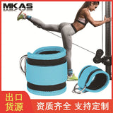 Adjustable D-ring ankle strap for gym leg workouts