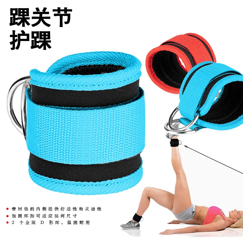 Adjustable ankle support cuff for lower body training