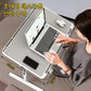 Adjustable laptop bed tray table with storage drawer for bed sofa and home office