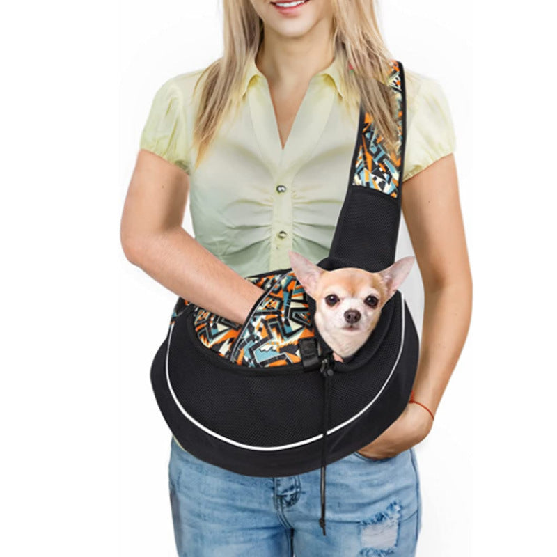 Adjustable pet sling carrier bag for puppies and cats
