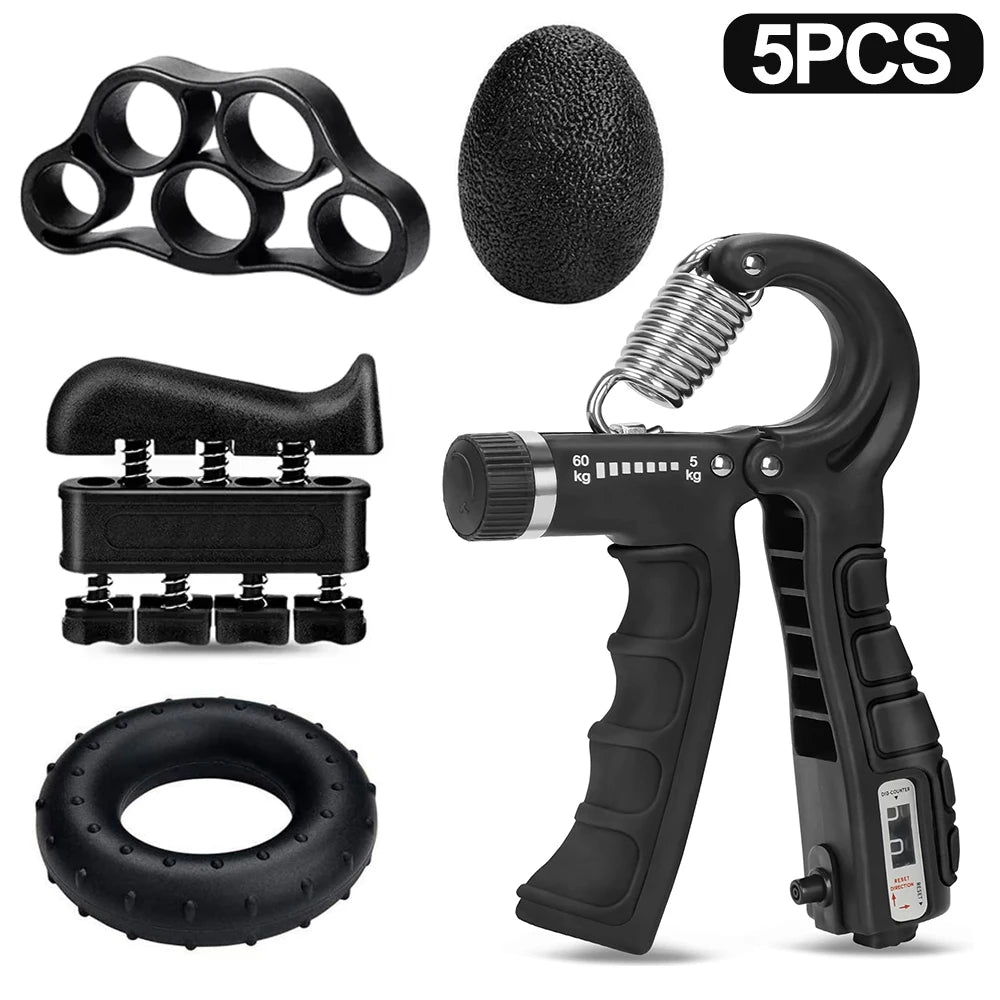 Adjustable resistance hand grip exerciser