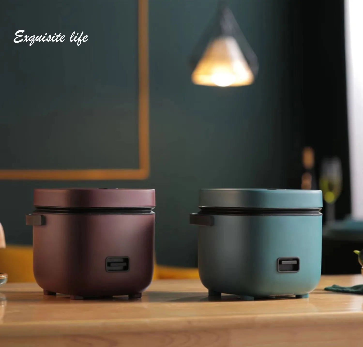 Mini 1.2L electric rice cooker for 1-2 people with non-stick inner pot and measuring cup