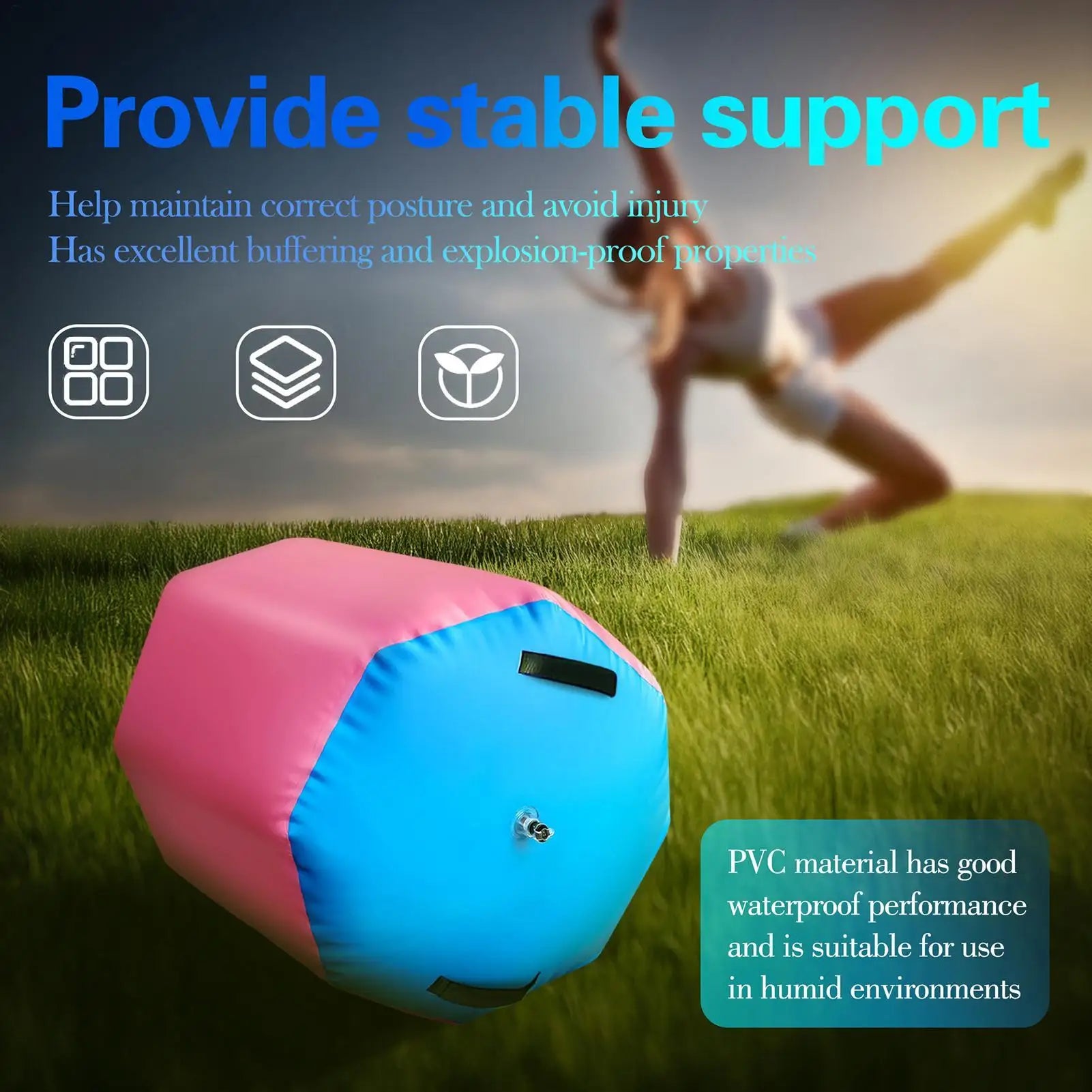 Air roller barrel used for gymnastics skill practice