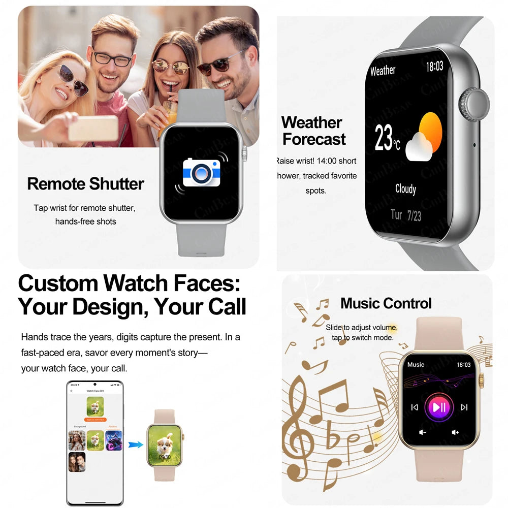  Android iOS compatible Bluetooth smartwatch