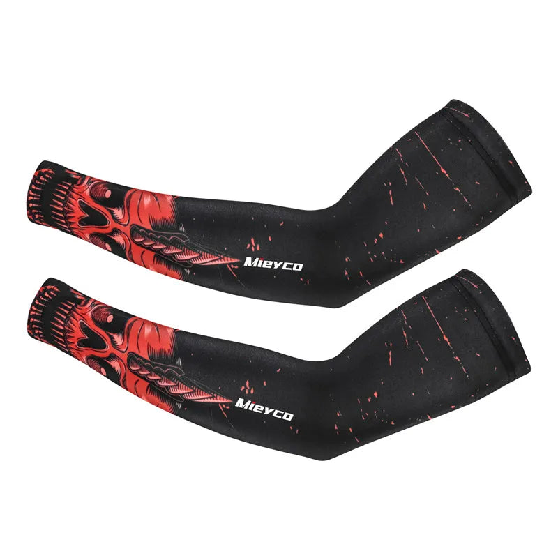 Anti-slip sports arm sleeves for outdoor use