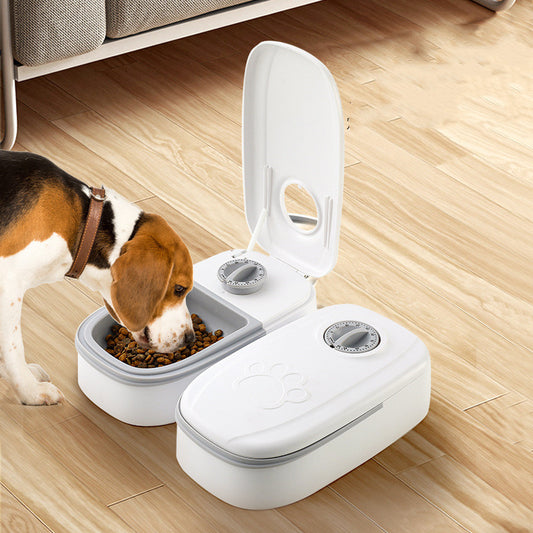 Automatic pet feeder with timer food dispenser for pets
